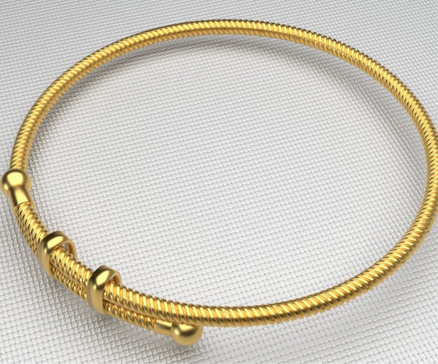 Hand-finished gold-covered Bandhel bangle